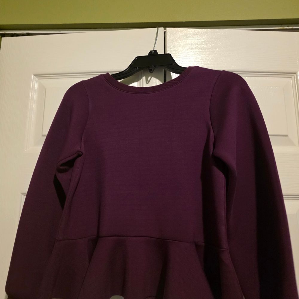 Habitual Kids Plum Ruffle Long Sleeve Top Hut Can Fit A XS In Petite Womans - Picture 5 of 7